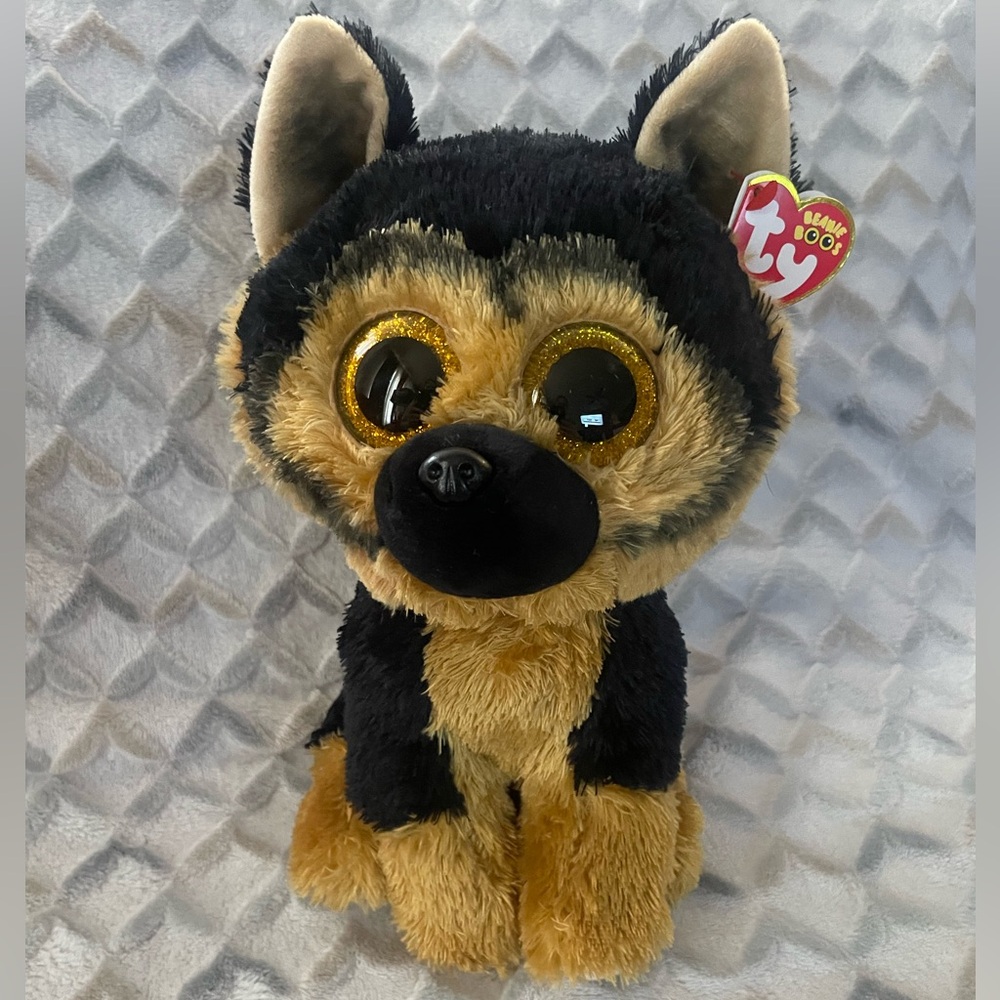 "Spirit" German Shepherd plush toy from the Ty Beanie Boos collection animal